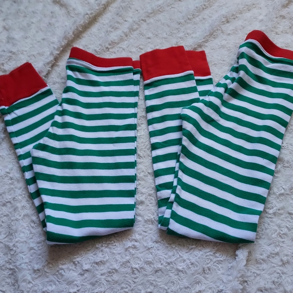 Wondershop Striped winter PJ bottoms thermals 2 pair size 8 & 10
